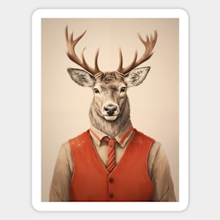 Reindeer Portrait Magnet